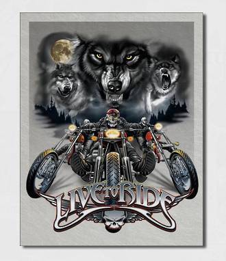 Tin Sign Ride Free Wolves